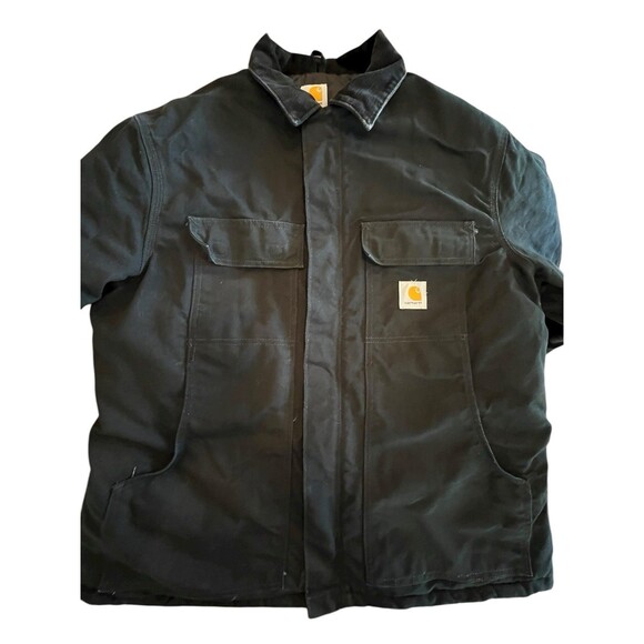 Carhartt Coat Duck Artic Quilt Lined Jacket SZ 46 R  X Large Black C03 BLK - Picture 2 of 11